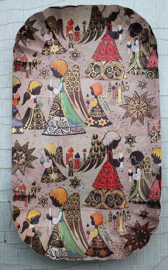 Weihnachtsteller Bunter Teller Weihnachten Nikolaus 20er antik vintage shabby