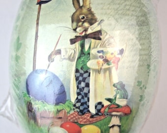 Easter Egg Cardboard Candy Container Easter vintage shabby cottage