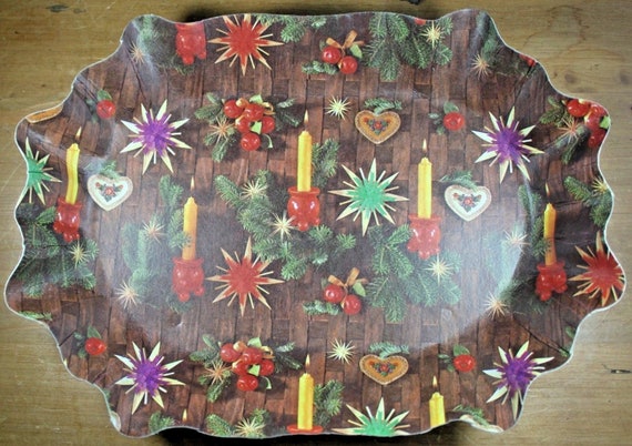 Weihnachtsteller Bunter Teller Weihnachten Nikolaus 20er antik vintage shabby