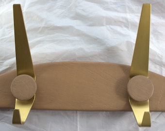 Muur jas haak spoor kledingkast 2 haken 60s 70s 60s 70s faux leder vintage