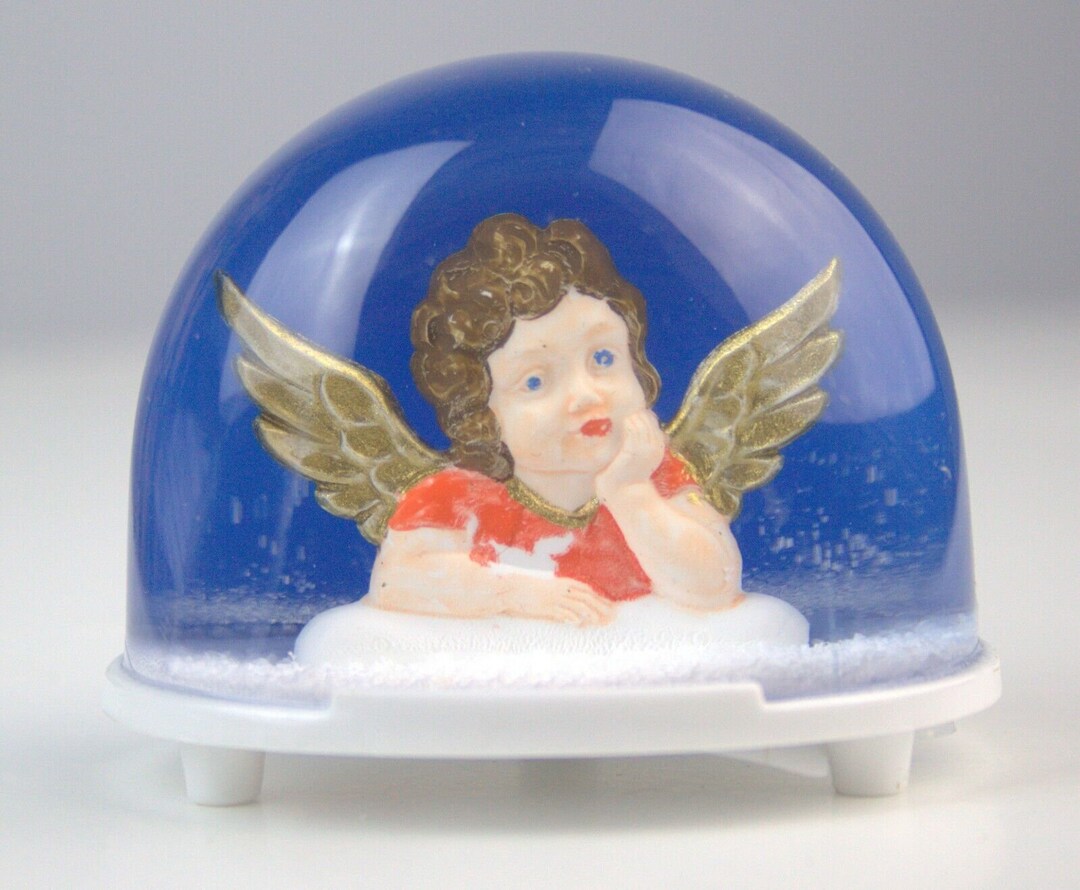 Snowglobe Angel Guardian Christmas Santa Claus Gift 50s 60s Etsy