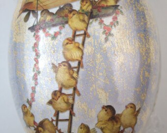 Easter Egg Cardboard Filling Candy Container Easter vintage style shabby cottage