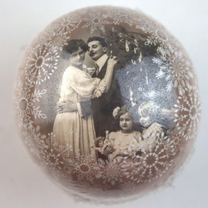 Cartão de bola de natal para encher recipiente de doces Natal Papai Noel Advento vintage gasto Natal noel