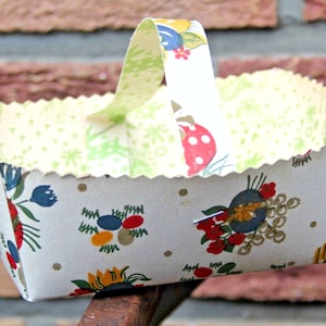 Cesta de Pascua de cartón para huevo de Pascua 50s 60s 50s 60s vintage cesta de Pascua Pascua vieja