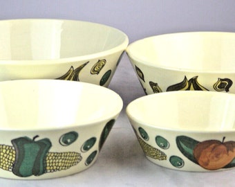 4 bowls bowl set 50s 60s 50s 60s Midcentury Limburg ceramics vintage