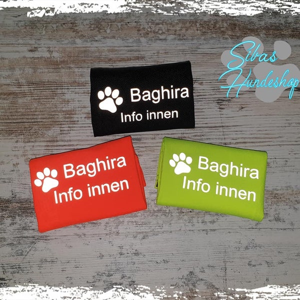 Telephone name tag Kletti removable for dogs Harness annyx reflective