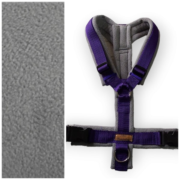 Fluffy Dog Harness Dog Harness "Grey-Purple"