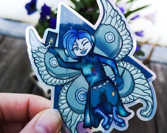 Space Witch sticker - holographic durable vinyl