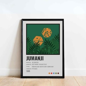 Jumanji Movie Poster | Retro Vintage Film Poster | 80s 90s Minimalist Film Poster Design Wall Art Print | Pop Culture Gift | Geek Home Decor