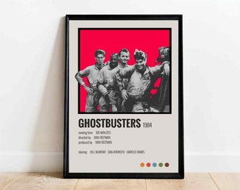 Ghostbusters Minimalist Movie Poster: 80s Film Art Print