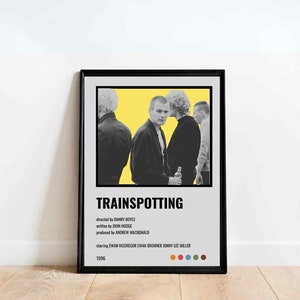 Trainspotting Movie Poster | Retro Vintage Film Poster | Minimalist Film Poster Design Wall Art Print | Pop Culture Gift | Geek Home Decor