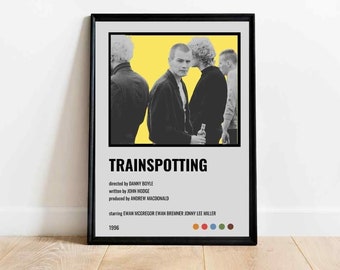 Trainspotting Movie Poster | Retro Vintage Film Poster | Minimalist Film Poster Design Wall Art Print | Pop Culture Gift | Geek Home Decor