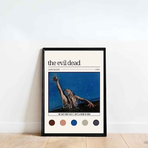 The Evil Dead Poster | Minimalist Cult Movie Quote Poster | Thriller Film Print | Classic Film Print | Framed Movie Poster Christmas Gift