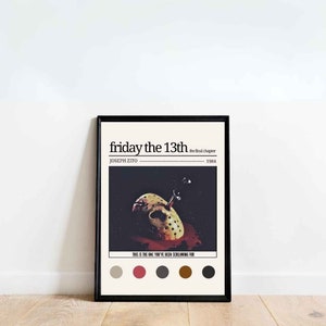 Friday The 13th Poster | Alternative  Movie Poster | Classic Horror Film Wall Art Print | Film Quotes | Halloween Movies Home Decor