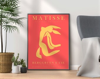 Henri Matisse Print, Matisse Dance Exhibition Poster, Wall Art Gallery, Minimal Home Decor Hallway Bedroom Bathroom Framed Print Options