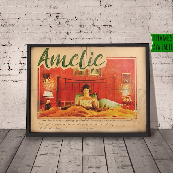 Amelie Movie Poster: Retro Film Wall Art Print, Christmas Gift