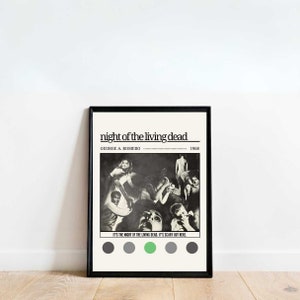 Night Of The Living Dead Poster | Alternative Movie Quote Poster | Classic Horror Film Art Print Vintage | Halloween Movies