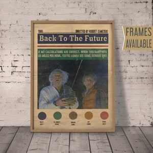 Back To The Future Poster | Classic Movie Print Alternative Film Poster | 90s Retro Vintage Style Wall Art Home Decor | Birthday Gift