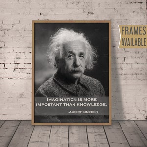 ALBERT EINSTEIN Poster Inspirational Motivational Quote Art Print Typography Wall Art Home Decor Gift Idea For Him Her /  Fathers Day Gift