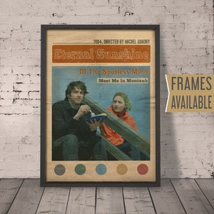 Eternal Sunshine Of The Spotless Mind Poster | Classic Film Framed Movie Prints |  | Retro Style Home Decor Art Print, Fathers Day Gift