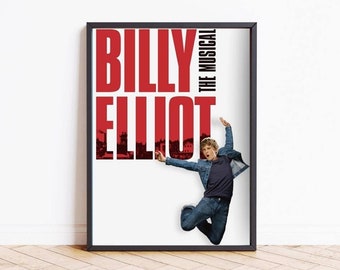 Billy Elliot Musical Print, Billy Elliot Poster, Broadway Theatre Print, London West End Musical Show Framed Wall Art Print, Christmas Gift