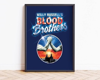 Blood Brothers Musical Poster Print, Broadway Theatre Print, London West End Musical Show Wall Art Print, Theater Gift For Fans
