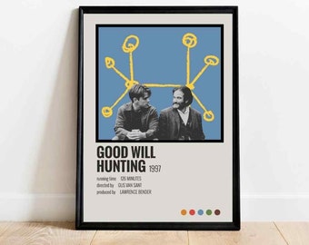 Good Will Hunting Movie Poster | Retro Vintage Film Poster | Minimalist 90s Film Poster Wall Art Print | Pop Culture Gift | Geek Home Decor