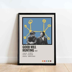 Good Will Hunting Movie Poster | Retro Vintage Film Poster | Minimalist 90s Film Poster Wall Art Print | Pop Culture Gift | Geek Home Decor