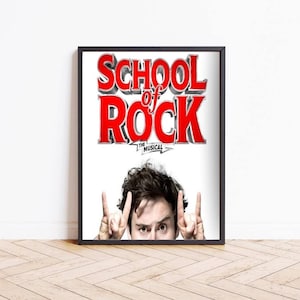School Of Rock The Musical Print, Musical Poster, Broadway Theatre Print, London West End Musical Show Wall Art Print, Theater Gift For Fans