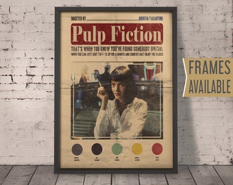 PULP FICTION Quote Poster | Alternative Movie Poster | Framed Movie Poster | Classic Film Poster | Tarantino Film | Christmas Gift