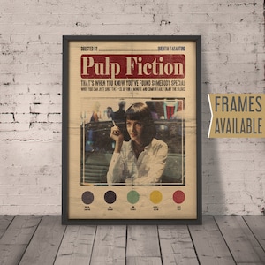 PULP FICTION Quote Poster | Alternative Movie Poster | Framed Movie Poster | Classic Film Poster | Tarantino Film | Christmas Gift