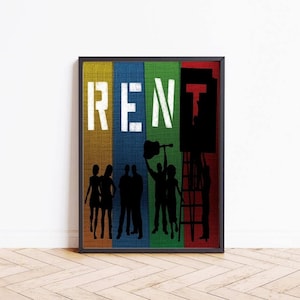 Rent Musical Print, Rent Poster, Broadway Theatre Print, London West End Musical Show Wall Art Print, Classics Theater Gift For Fans