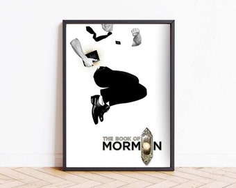 The Book Of Mormon Musical Print, Theatre Poster, Broadway Theater London West End Musical Show Wall Art Print, Christmas Gift