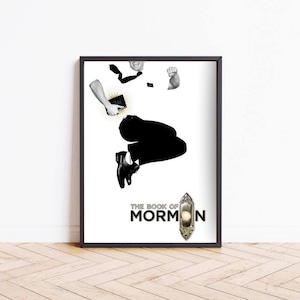 The Book Of Mormon Musical Print, Theatre Poster, Broadway Theater London West End Musical Show Wall Art Print, Valentines Day Gift