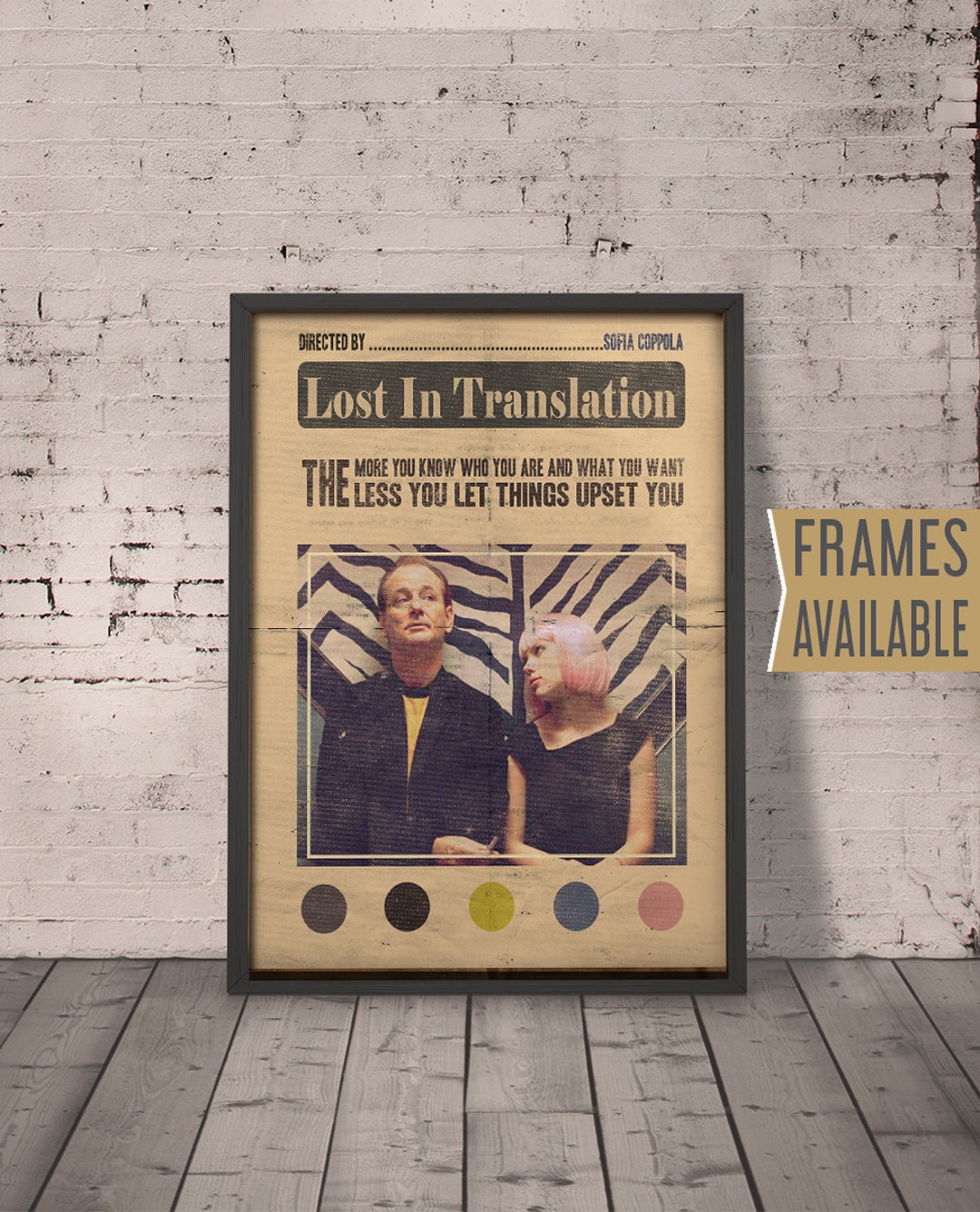 LOST IN TRANSLATION Movie Poster | Framed Film Posters | Framed Wall Art  Print | Gift for Her | Gift for Him Her | Cinefil Christmas Gifts - Etsy, image size:1080x1335