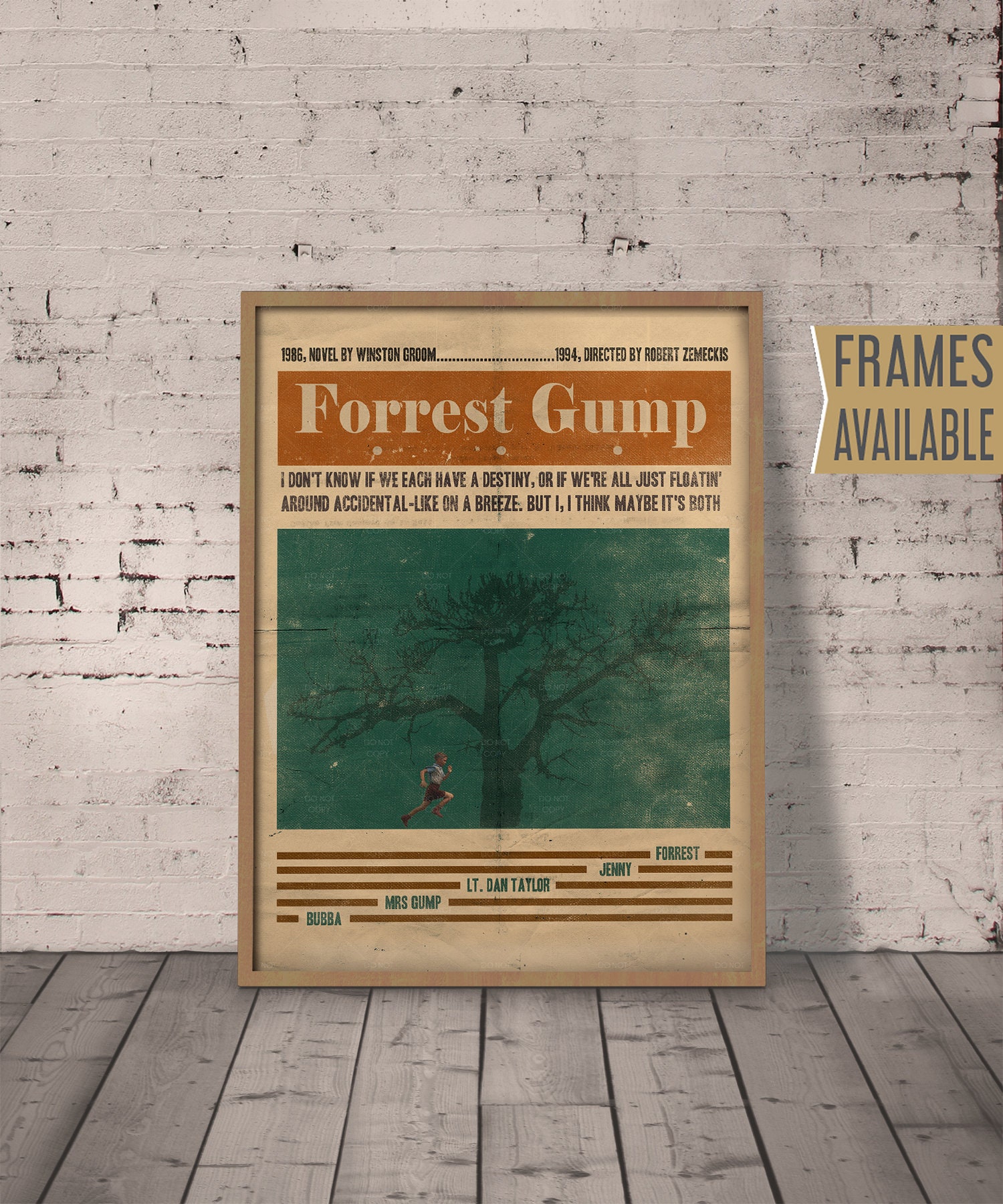 Forrest Gump Poster Forrest Gump Print Alternative Film Etsy