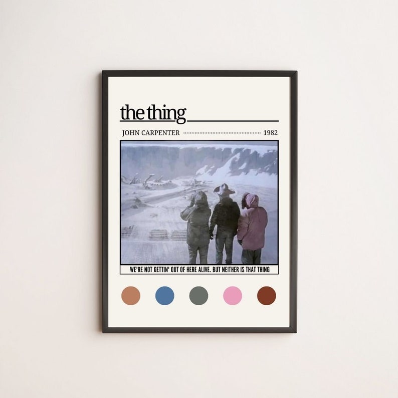 The Thing 1982 Poster: John Carpenter Horror Film Print - Etsy