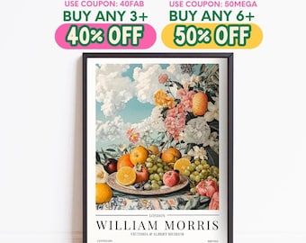 William Morris Fruits Print: Vintage Floral Art Nouveau Poster