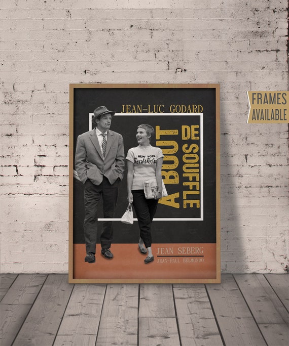 A Bout De Souffle Breathless Movie Poster Jean Luc Godard Art Etsy A Bout De Souffle Breathless Movie Poster Jean Luc Godard Art Etsy
