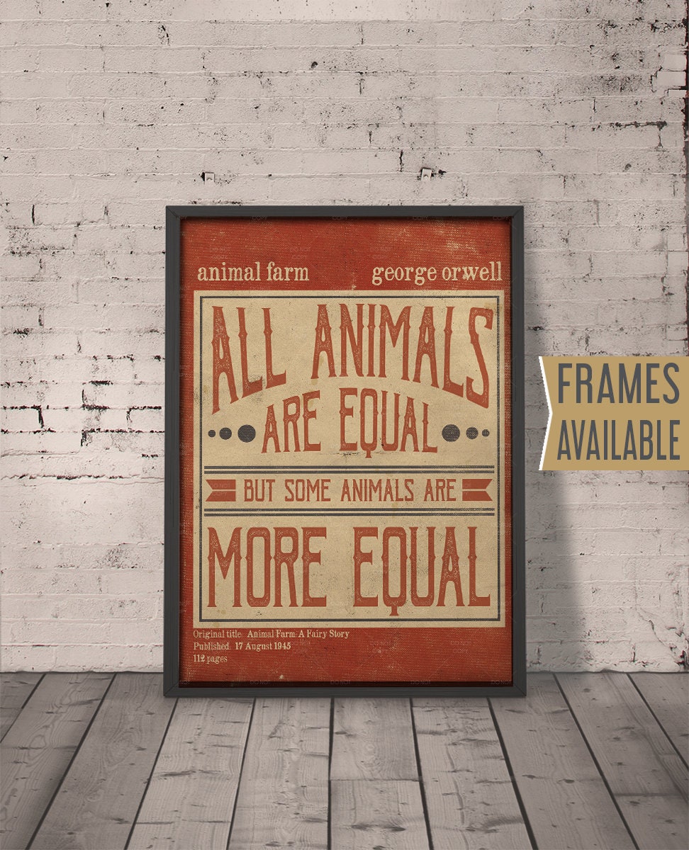 ANIMAL FARM Quote Poster Print George Orwell Typography Print - Etsy ANIMAL FARM Quote Poster Print George Orwell Typography Print - Etsy