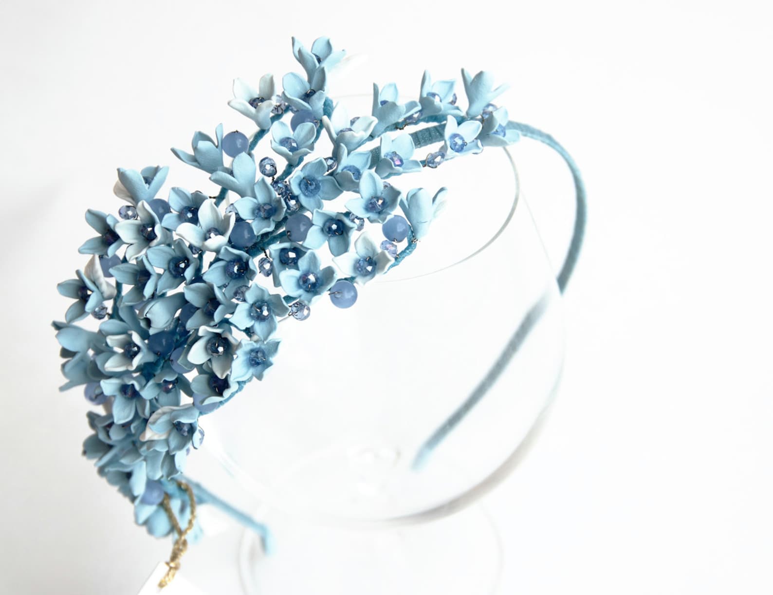 Blue Flower Hair Scrunchie - wide 2