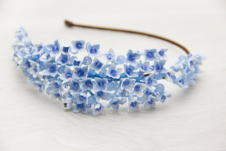 Blue Flower Hair Accessories for Weddings - wide 1