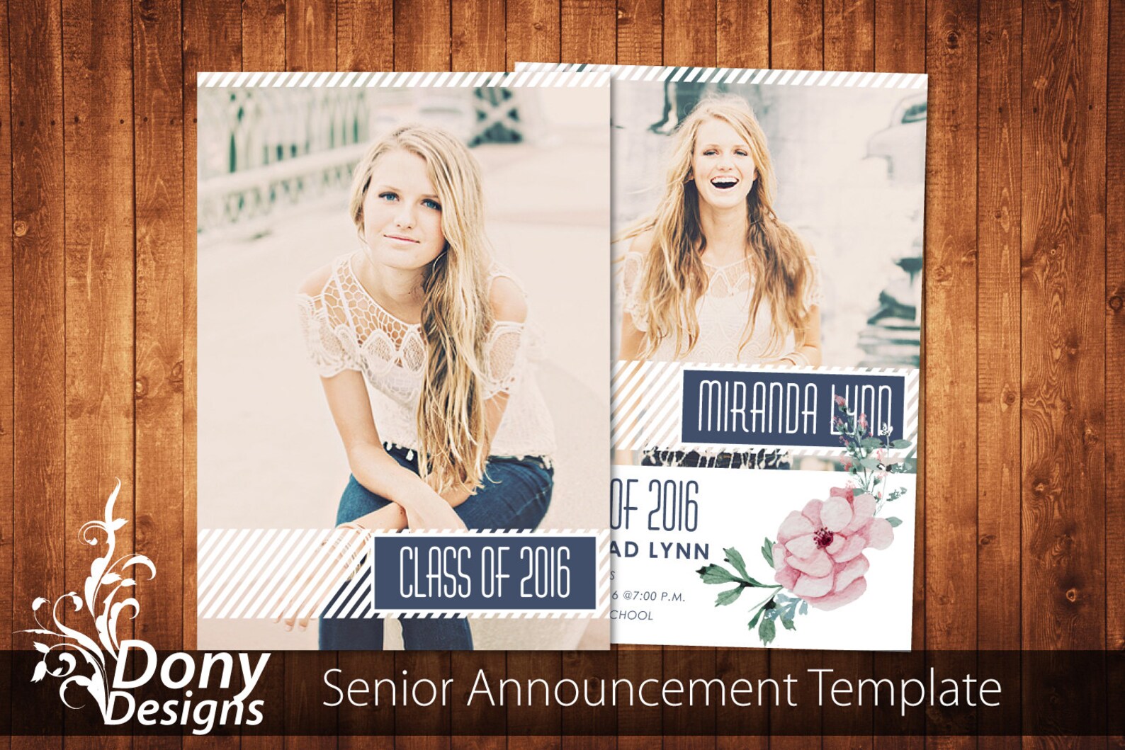 Senior Announcement Template Set Girls Guys Senior Graduation | Etsy