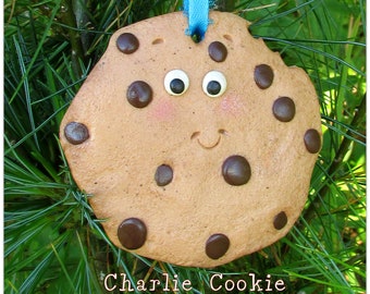Chocolate Chip Cookie Ornament, Chocolate Chip Cookie Christmas Ornament, Cookie Ornament, Charlie Cookie, Cookie Christmas Ornament, Cookie