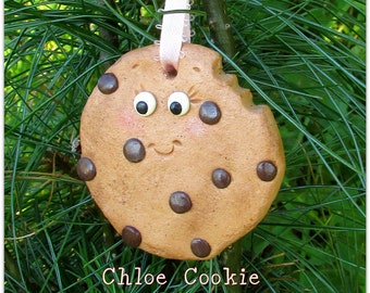 Chocolate Chip Cookie Ornament, Chocolate Chip Cookie Christmas Ornament, Cookie Ornament, Chloe Cookie, Cookie Christmas Ornament, Cookie