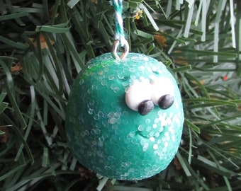 Gumdrop Christmas Ornament Candy Sweets Sugar Christmas Ornament Funny Food Ornament Smiley Foods Unique Ornament Funny Gum Drop Candy Green