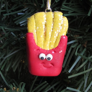 French Fry Christmas Ornament Fry Christmas Ornament Fast Food Ornament Funny Food Burger & Fries Ornament Food Ornament Junk Food Friyay