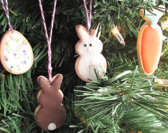Easter Tree Ornaments Mini Cupcake Ornament Easter Tree Decorations Spring Ornaments Easter Tiered Tray Decor Spring Decor Bunny Decor