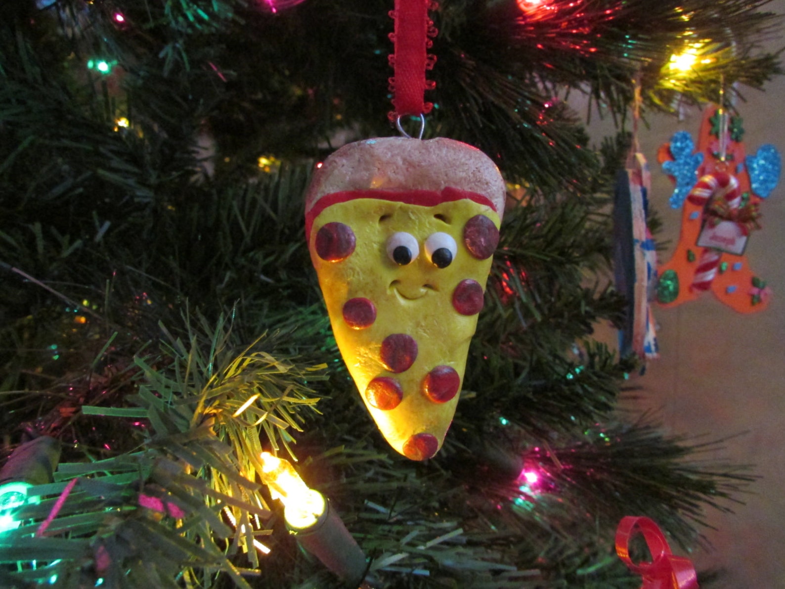 Pizza Christmas Ornament 