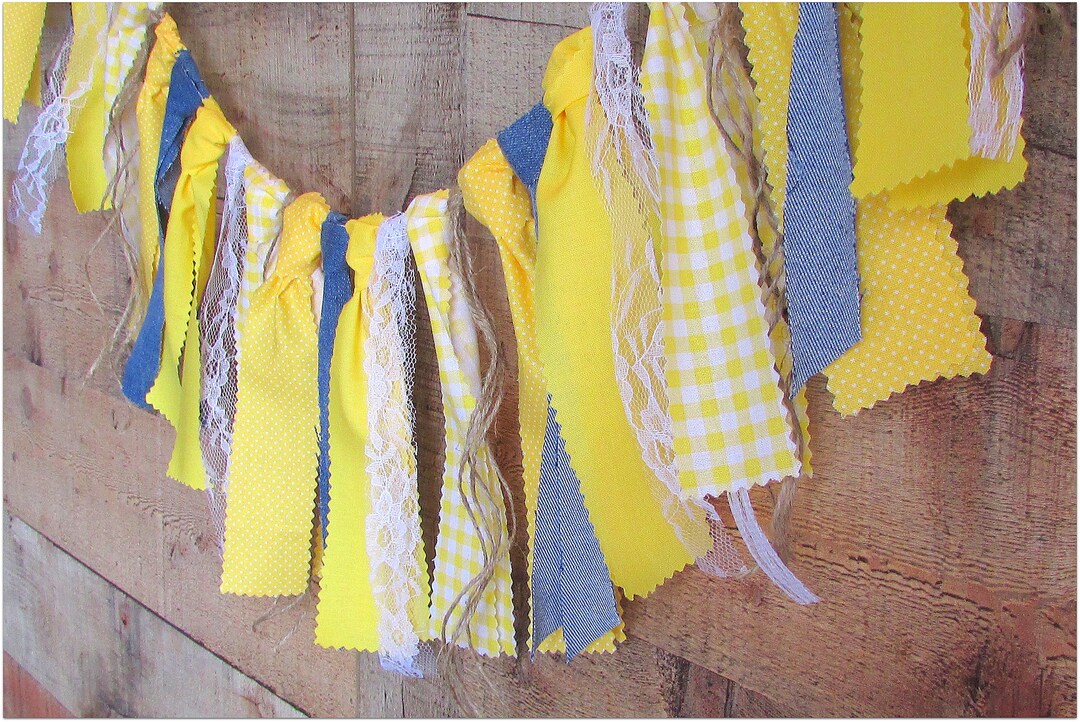 Lemonade Rag Tie Garland Lemonade Photo Prop County Fair Etsy